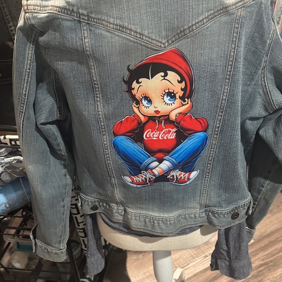 Coca Cola Jackets & Blazers - Coca Cola women’s Denim Jacket with Betty boop  Graphic